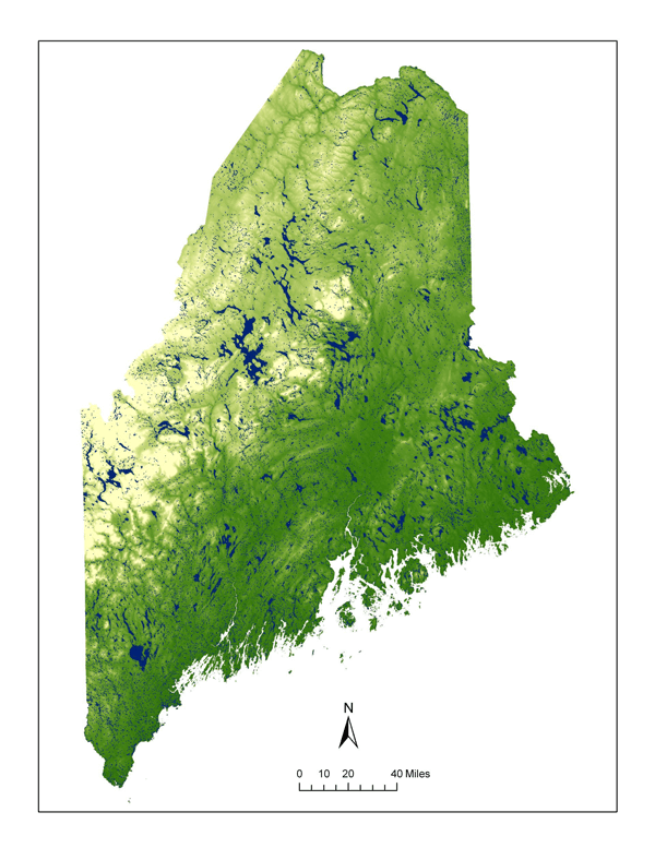 Map of the state of Maine